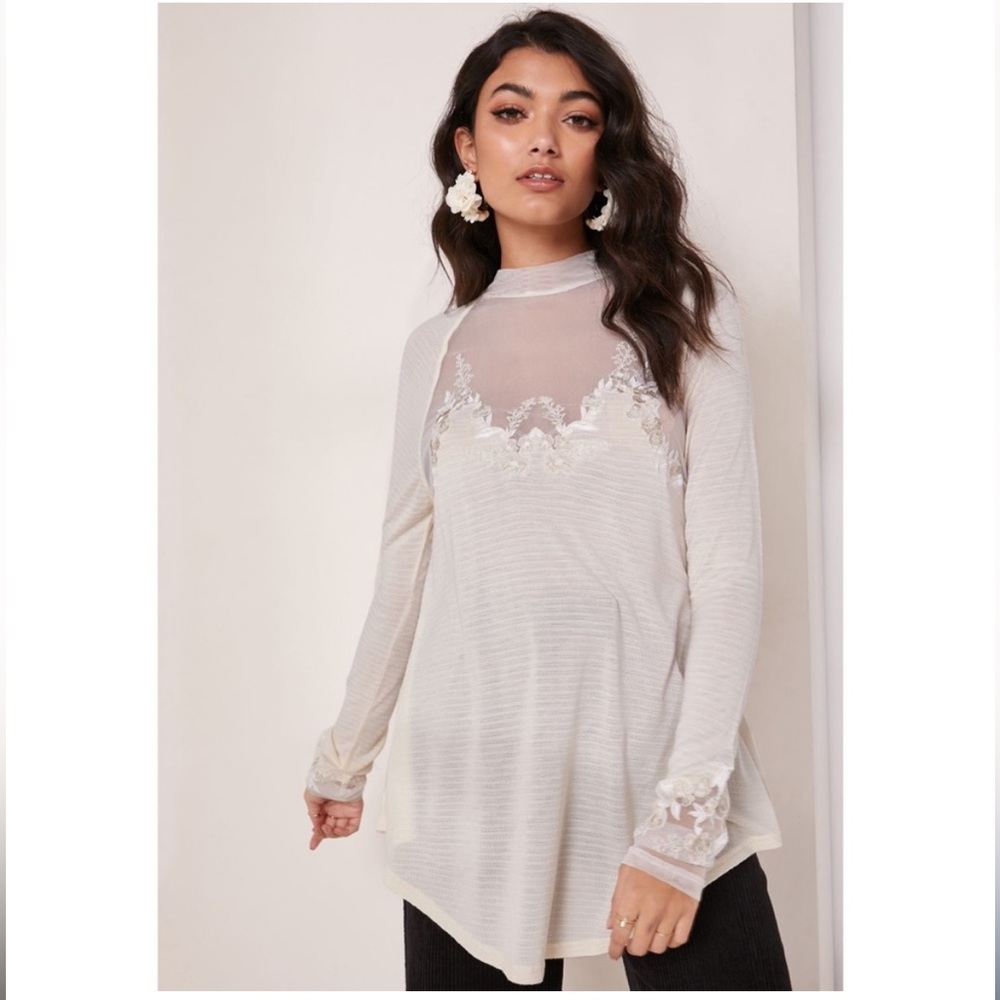 Free People Saheli Embroidered Top NWT